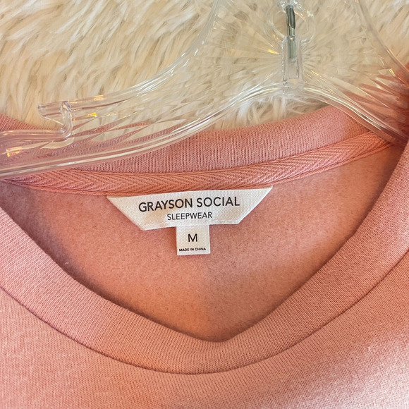 Grayson Social Pajama Set Women M Pink Loungewear Plant Mom Sleepwear Shorts NWT - Picture 5 of 16